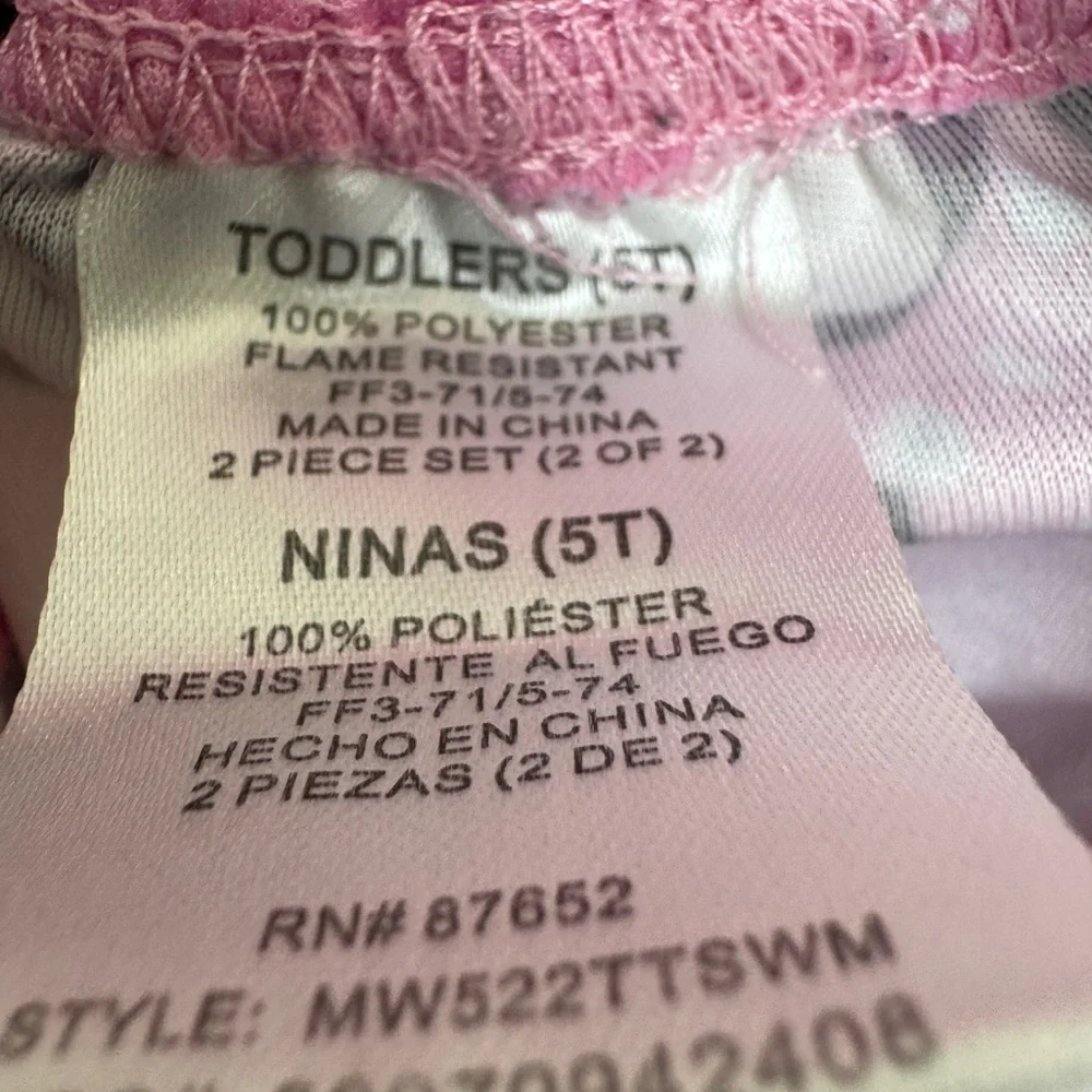 NWOT Disney 5T Girls Pink Minnie Mouse Kids Pajama Bottoms Shorts
